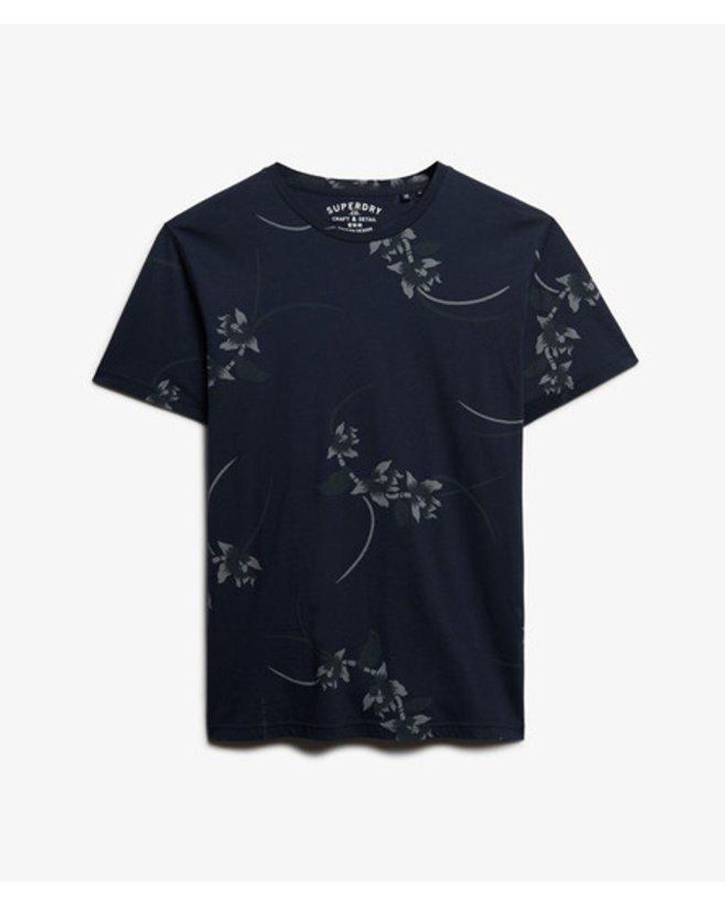 Superdry Blue & Co Classic Essential Printed T-shirt for men