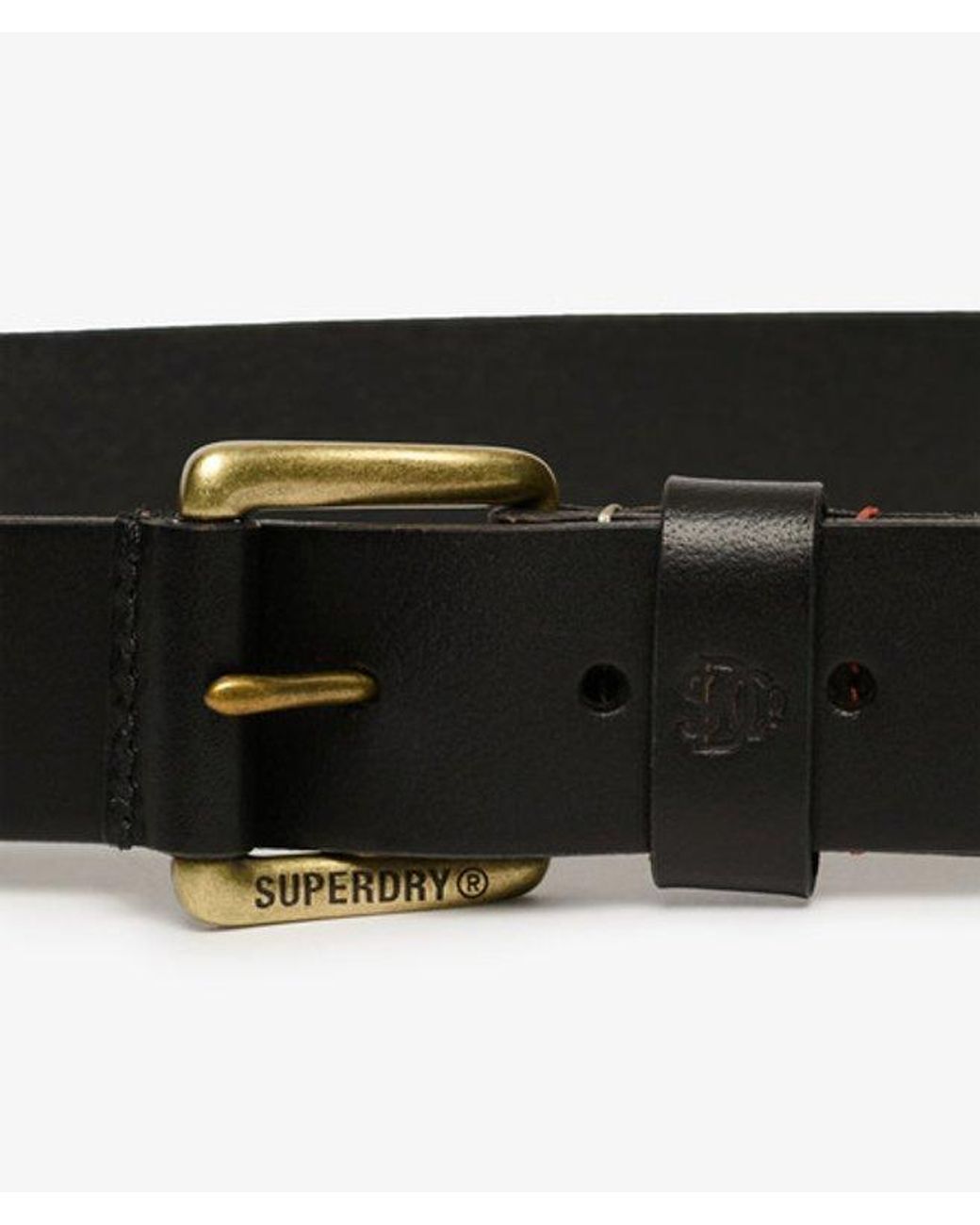Superdry Black & Co Classic Leather Belt for men
