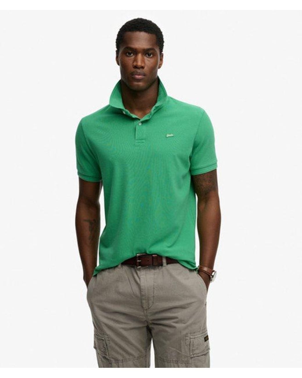 Superdry Green & Co Classic Pique Polo Shirt for men