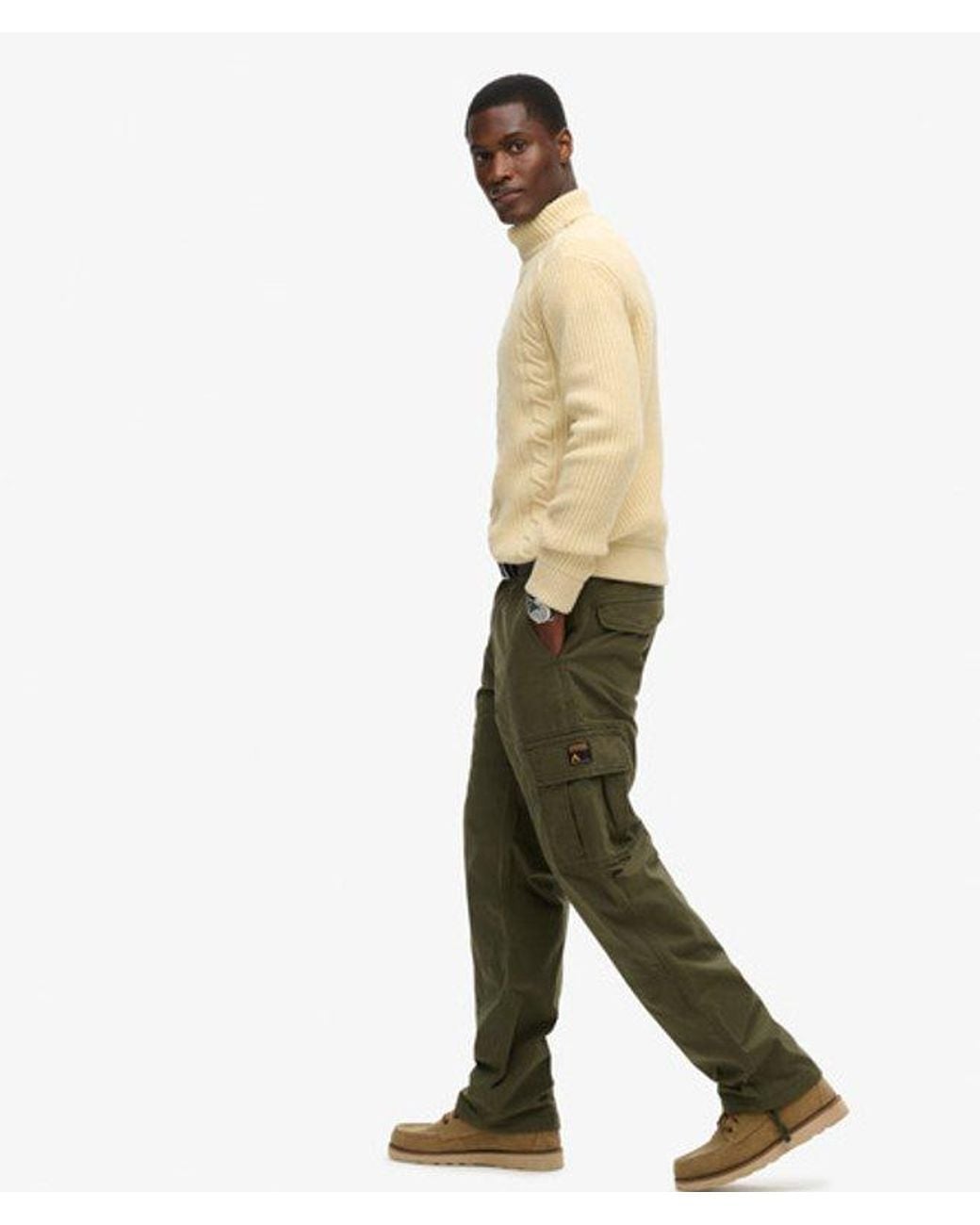 Superdry Natural & Co Classic Organic Cotton baggy Cargo Pants for men