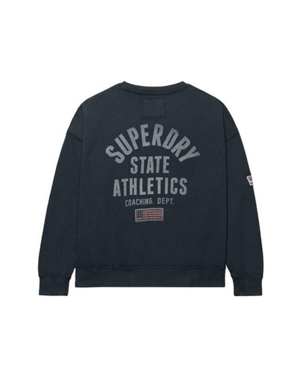 Superdry Black & Co Athletic Essentials Printed Crew Sweatshirt
