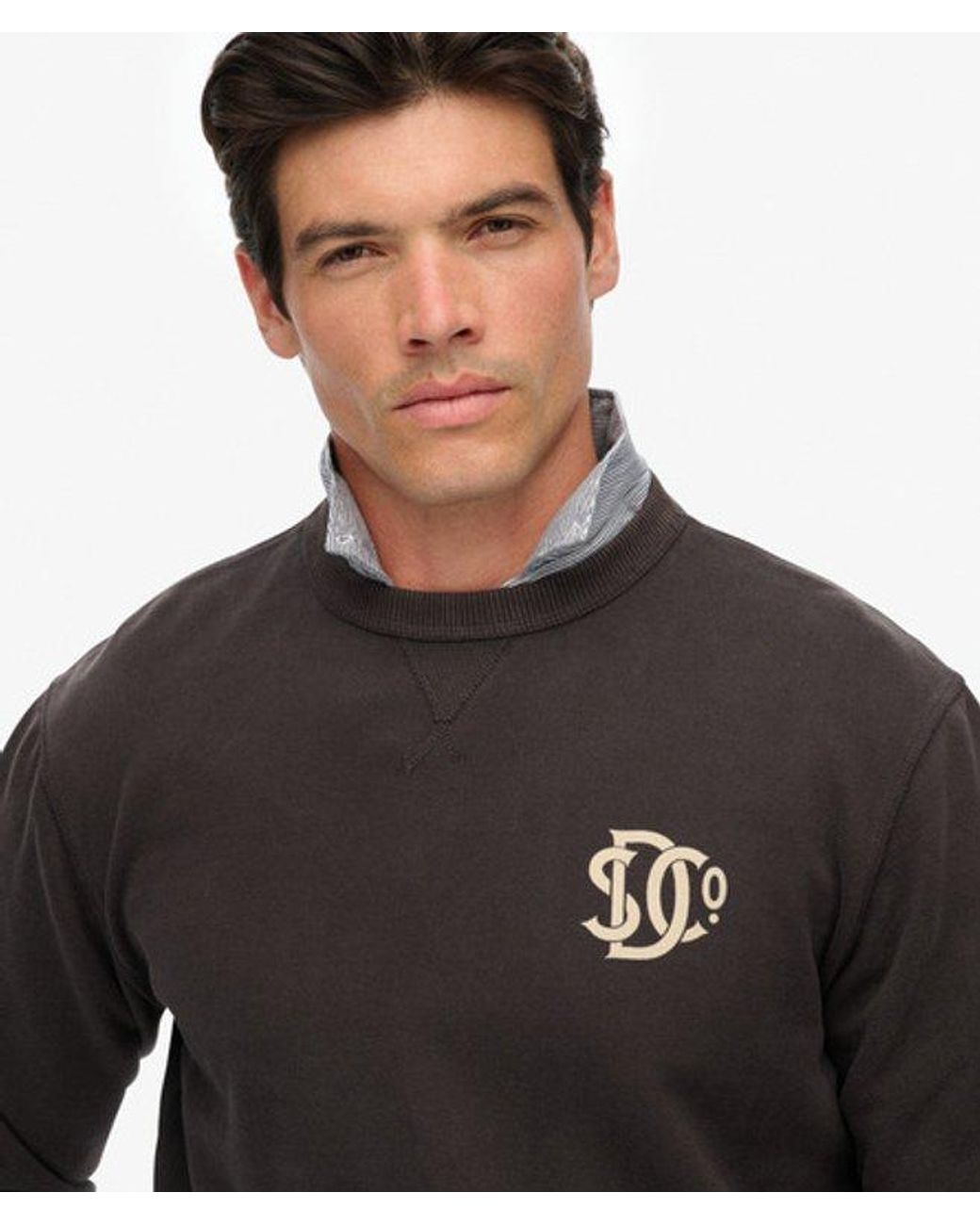 Superdry Black & Co The Merchant Store- Graphic Sweatshirt for men