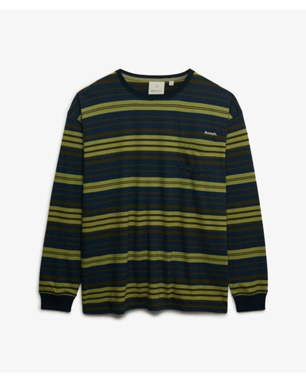 Superdry Blue Bench X & Co Bench Oversized Stripe Long Sleeve Top for men