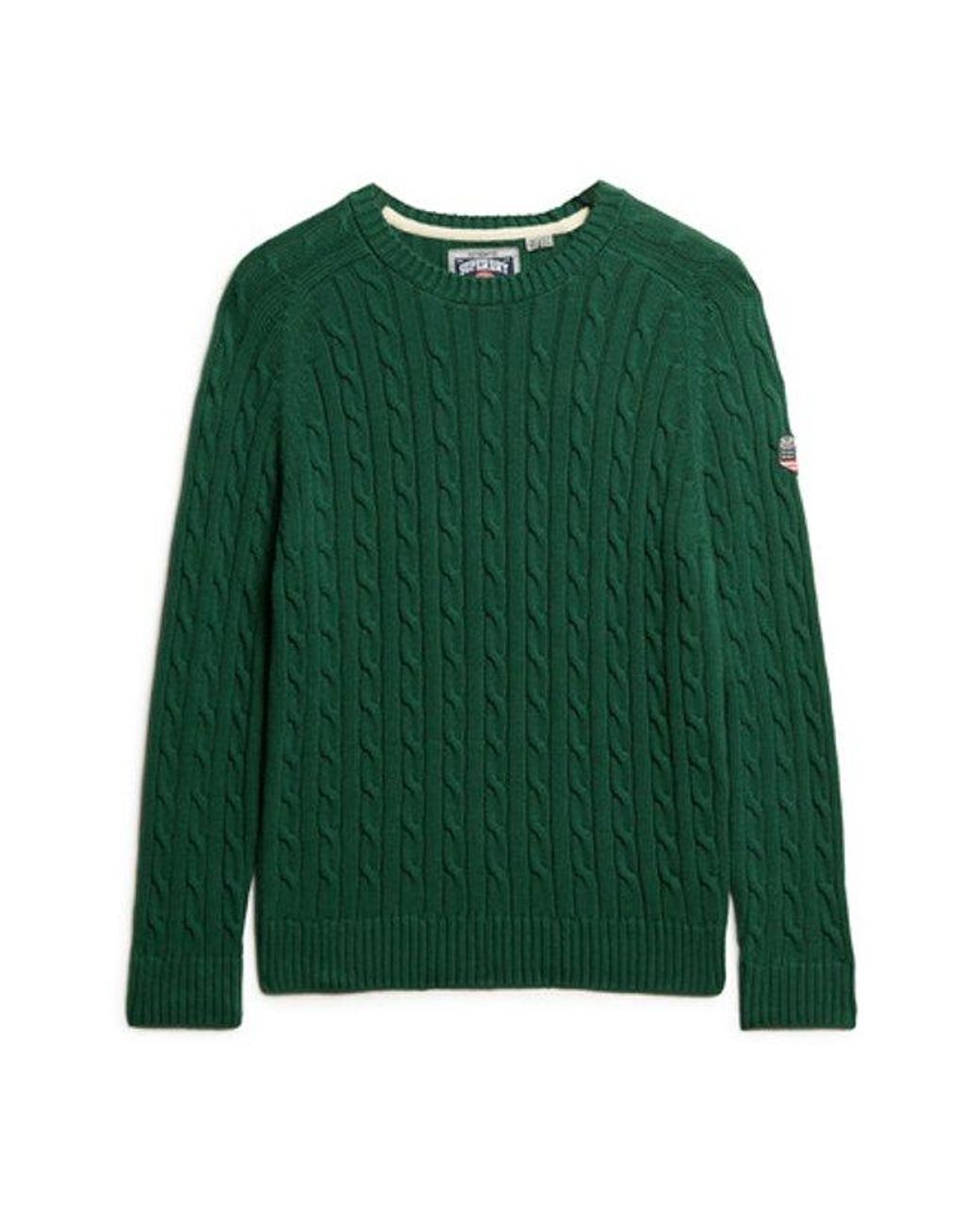 Superdry Green & Co Cable Knit Slouchy Jumper