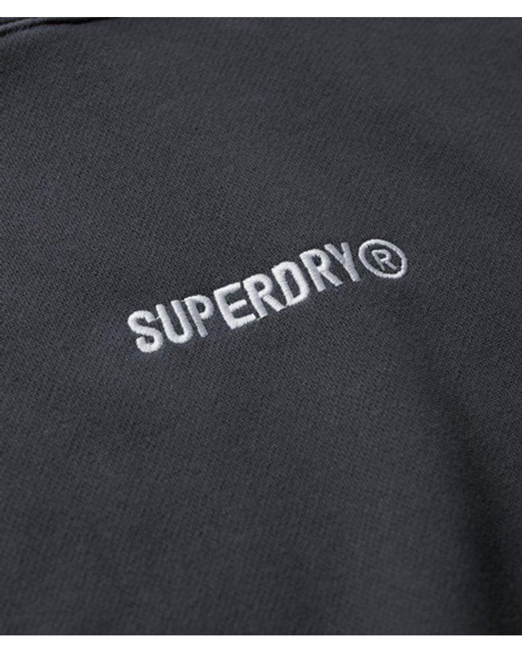 Superdry Gray & Co Micro Logo Graphic Loose Hoodie for men