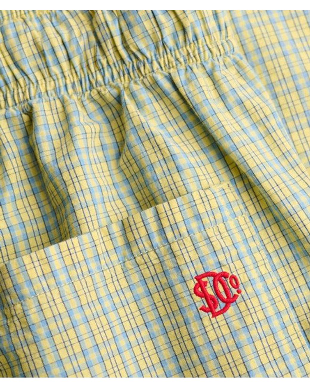 Superdry Green & Co Mini Check Cotton Trousers