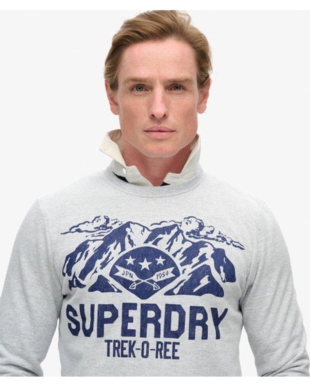 Superdry Gray & Co Outdoors Graphic Crew Sweatshirt for men