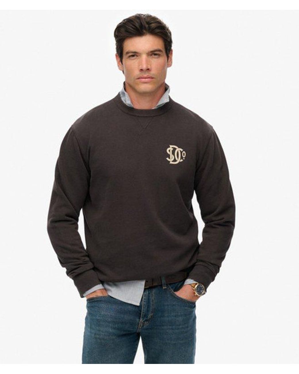 Superdry Black & Co The Merchant Store- Graphic Sweatshirt for men