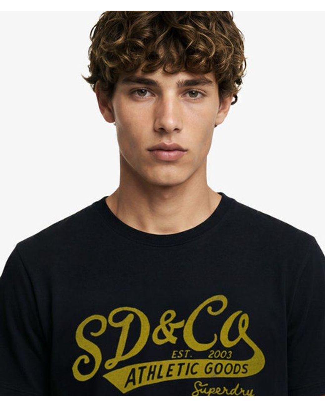 Superdry Vintage Script T-shirt in het Black voor heren