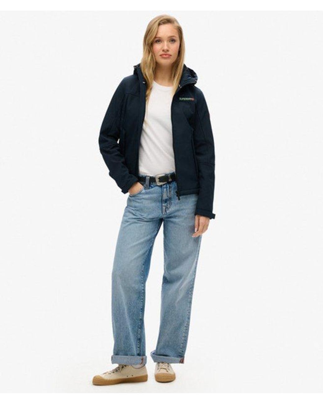 Superdry Blue Hooded Classic Trekker Jacket