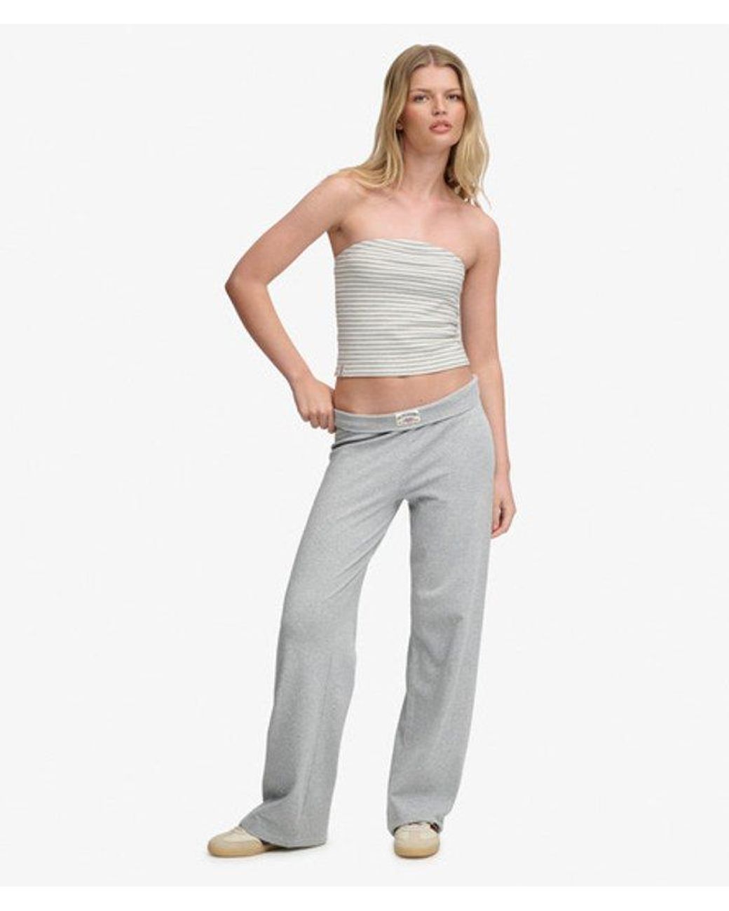 Superdry White & Co Athletic Essentials Fold Over joggers