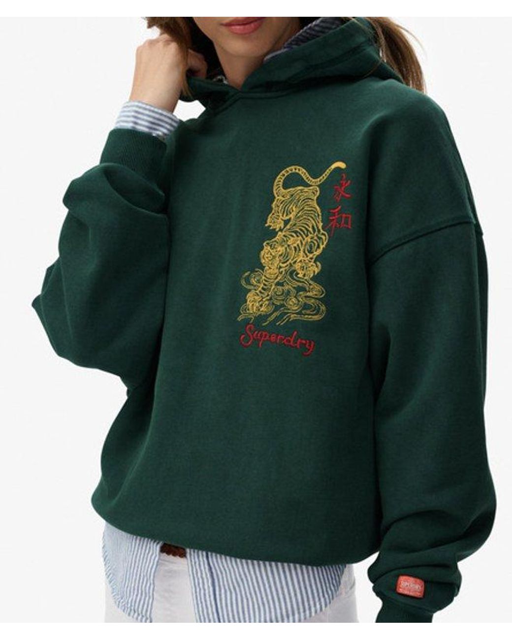 Superdry Green & Co Tokyo Narrative Oversized Hoodie