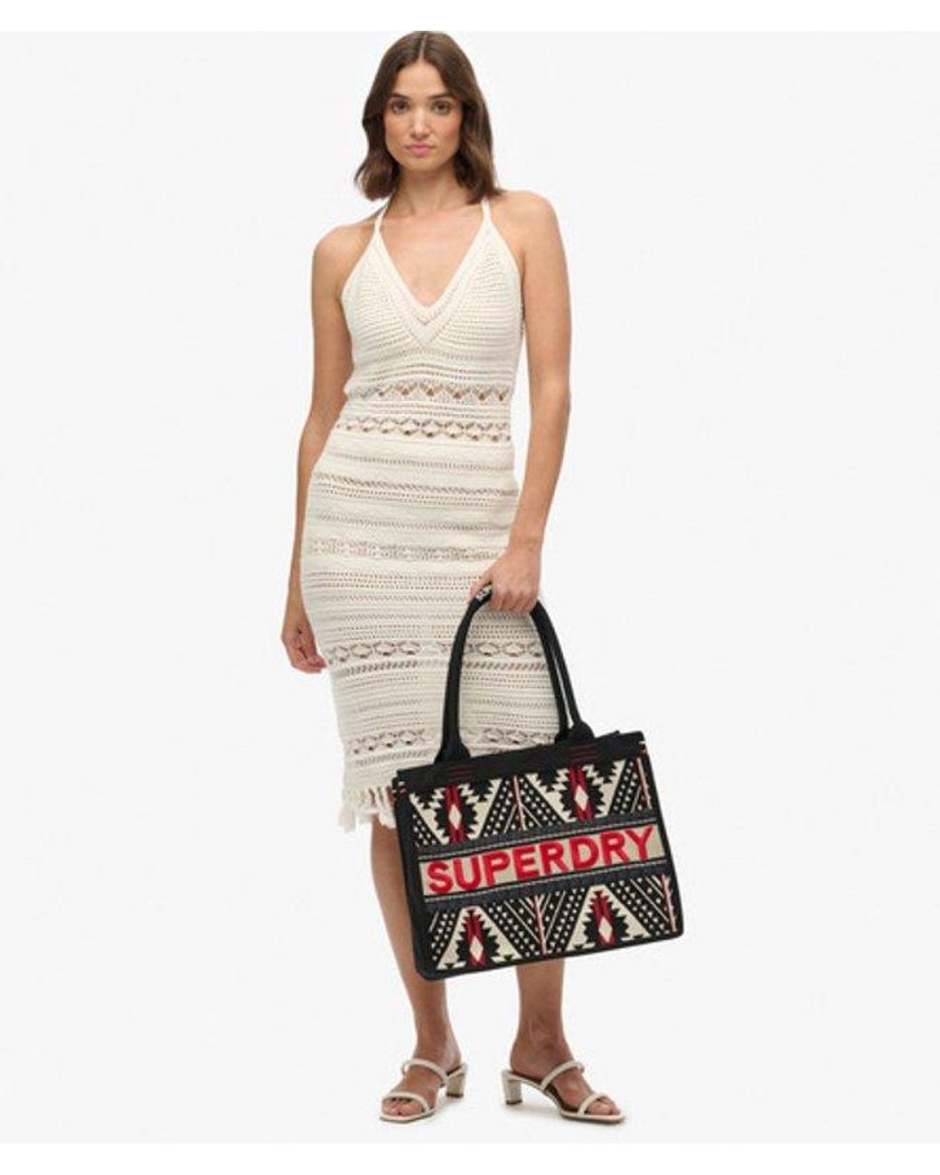 Superdry & Co Luxe Embroidered Tote Bag
