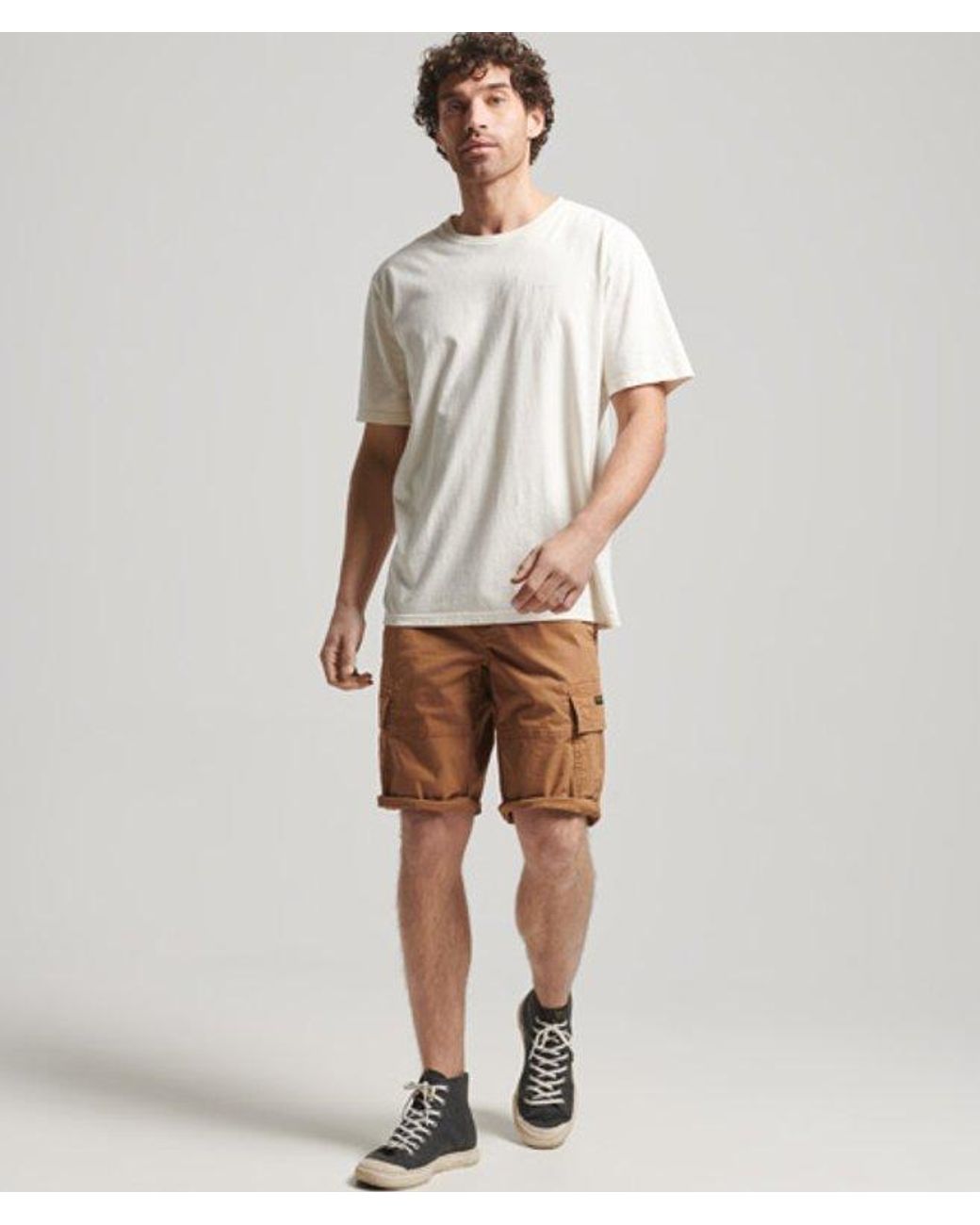 Superdry Organic Cotton Core Cargo Shorts Brown for men