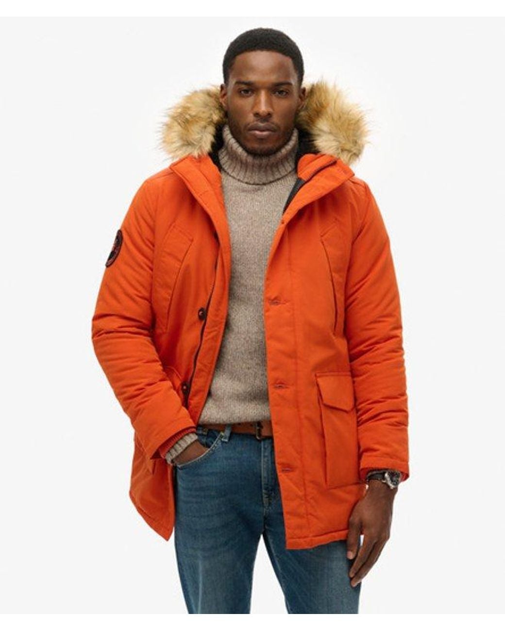 Superdry Orange & Co Everest Hooded Faux Fur Parka for men