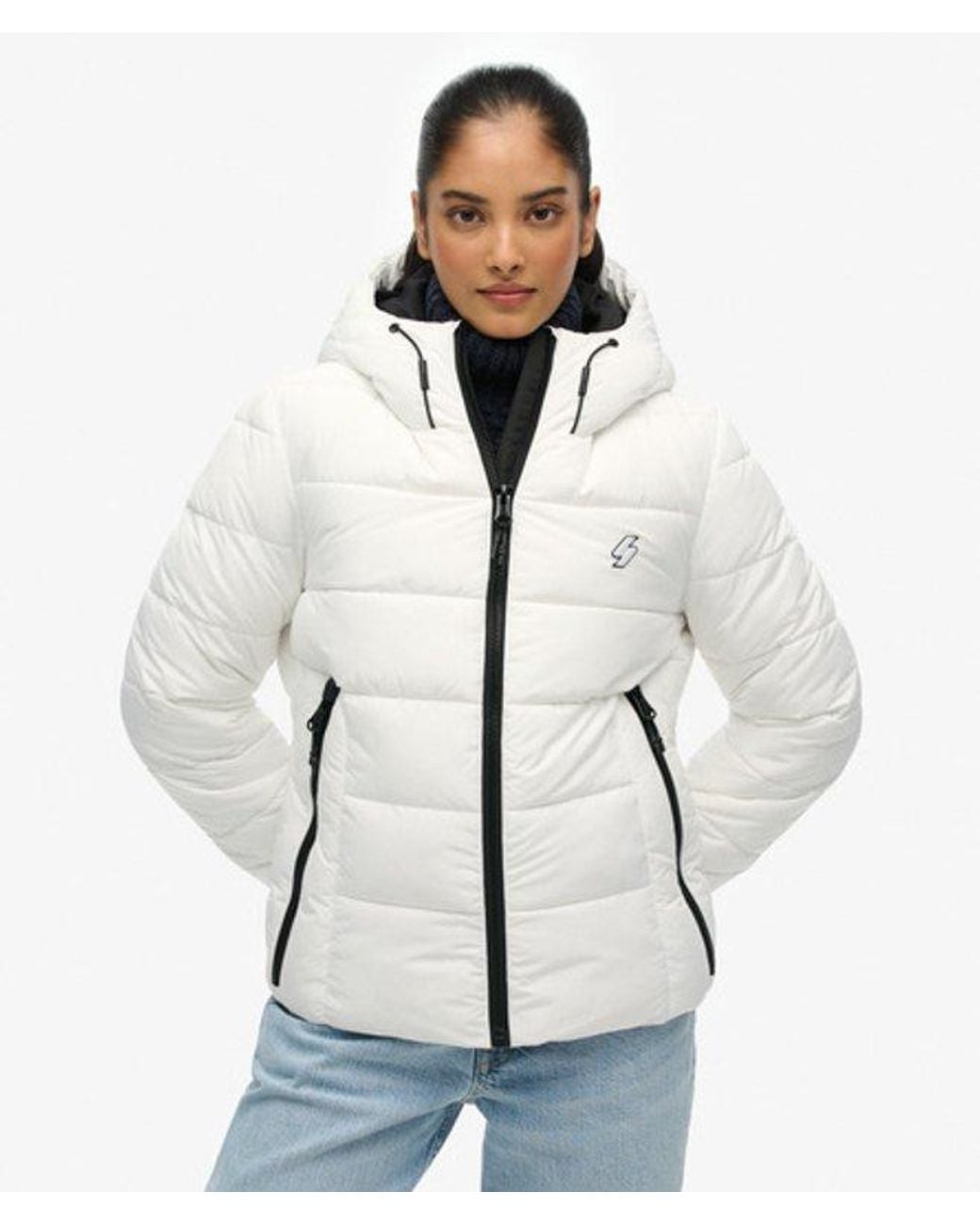 Superdry White & Co Hooded Spirit Sports Puffer Jacket