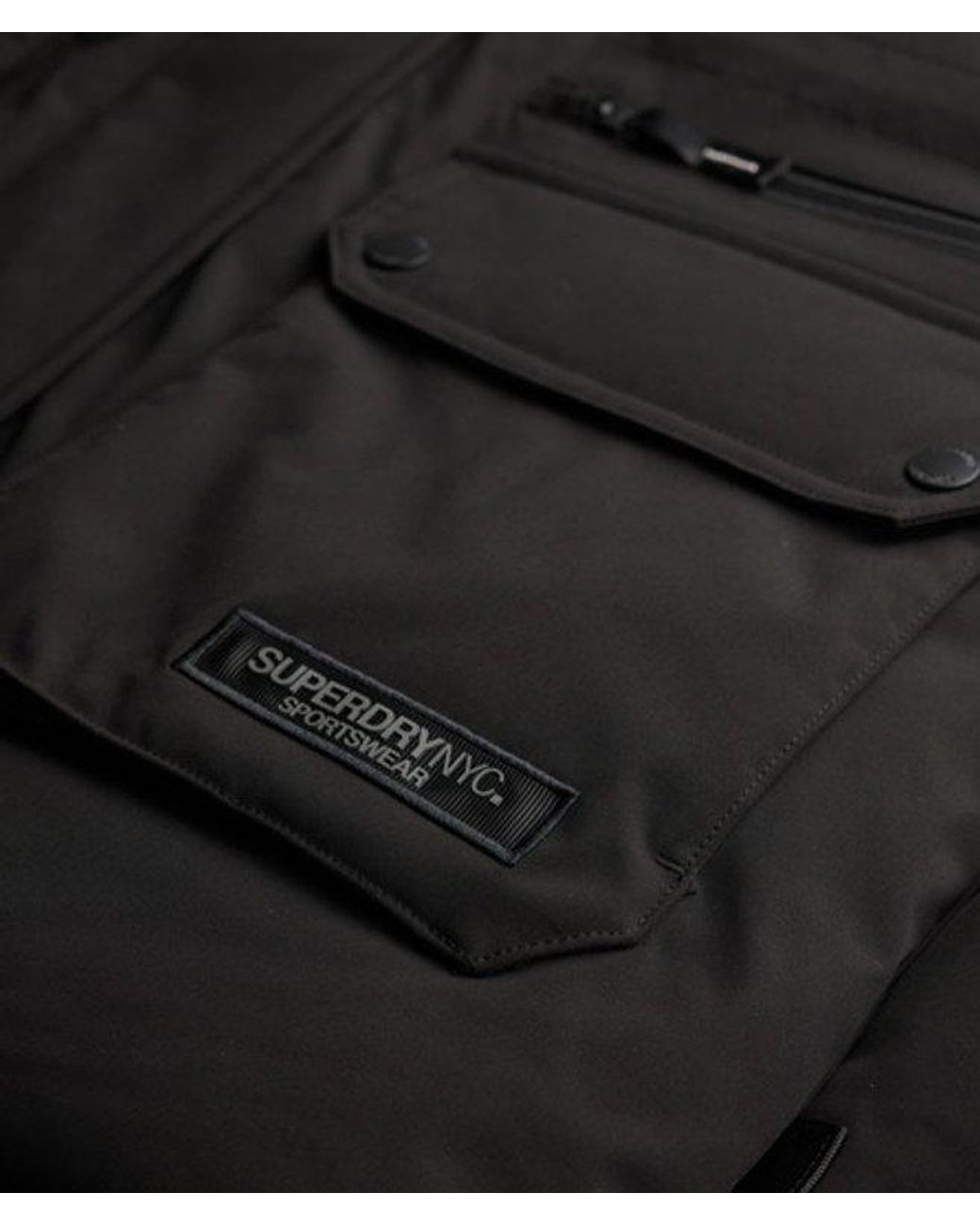 Superdry Black City Padded Parka Jacket