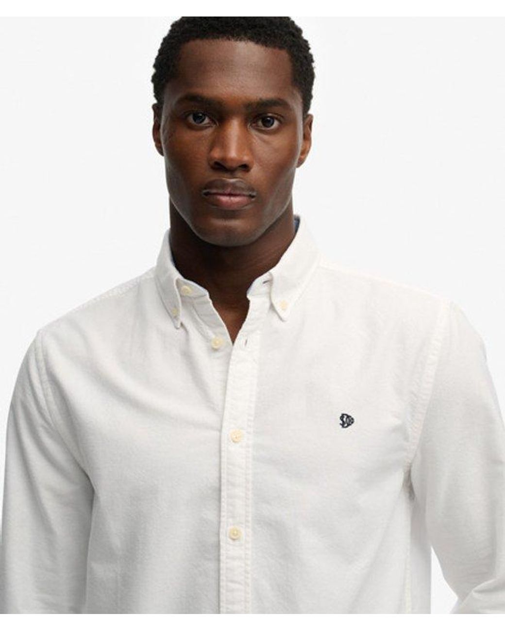 Superdry White & Co Preppy Oxford Long Sleeve Shirt for men