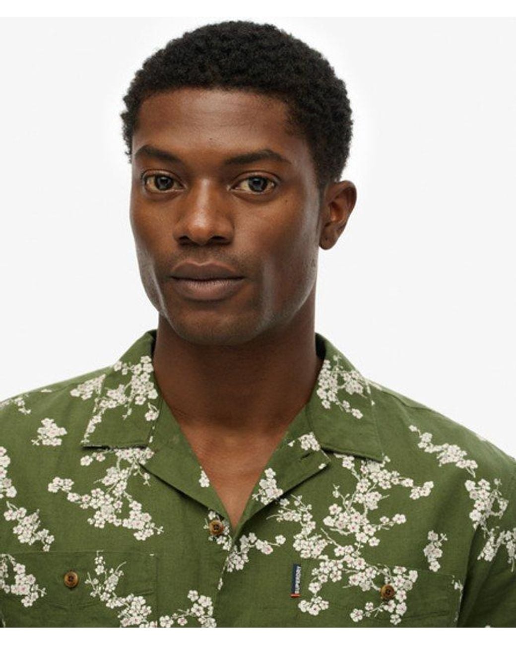 Superdry Green Short Sleeve Beach Shirt for men