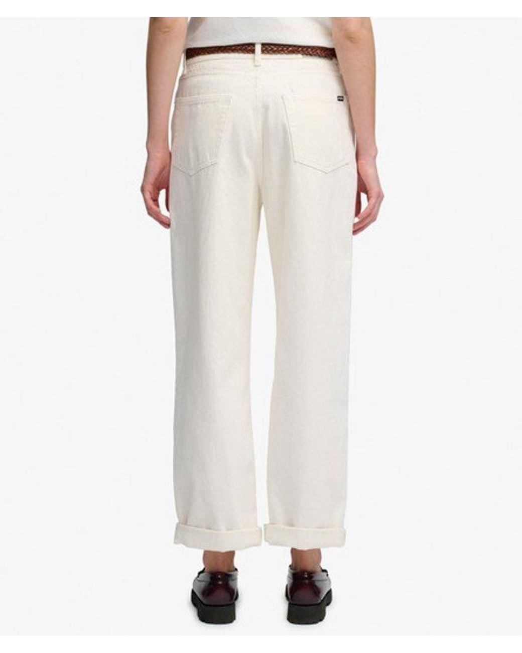 Superdry White & Co Organic Cotton High Rise Wide Leg Jeans