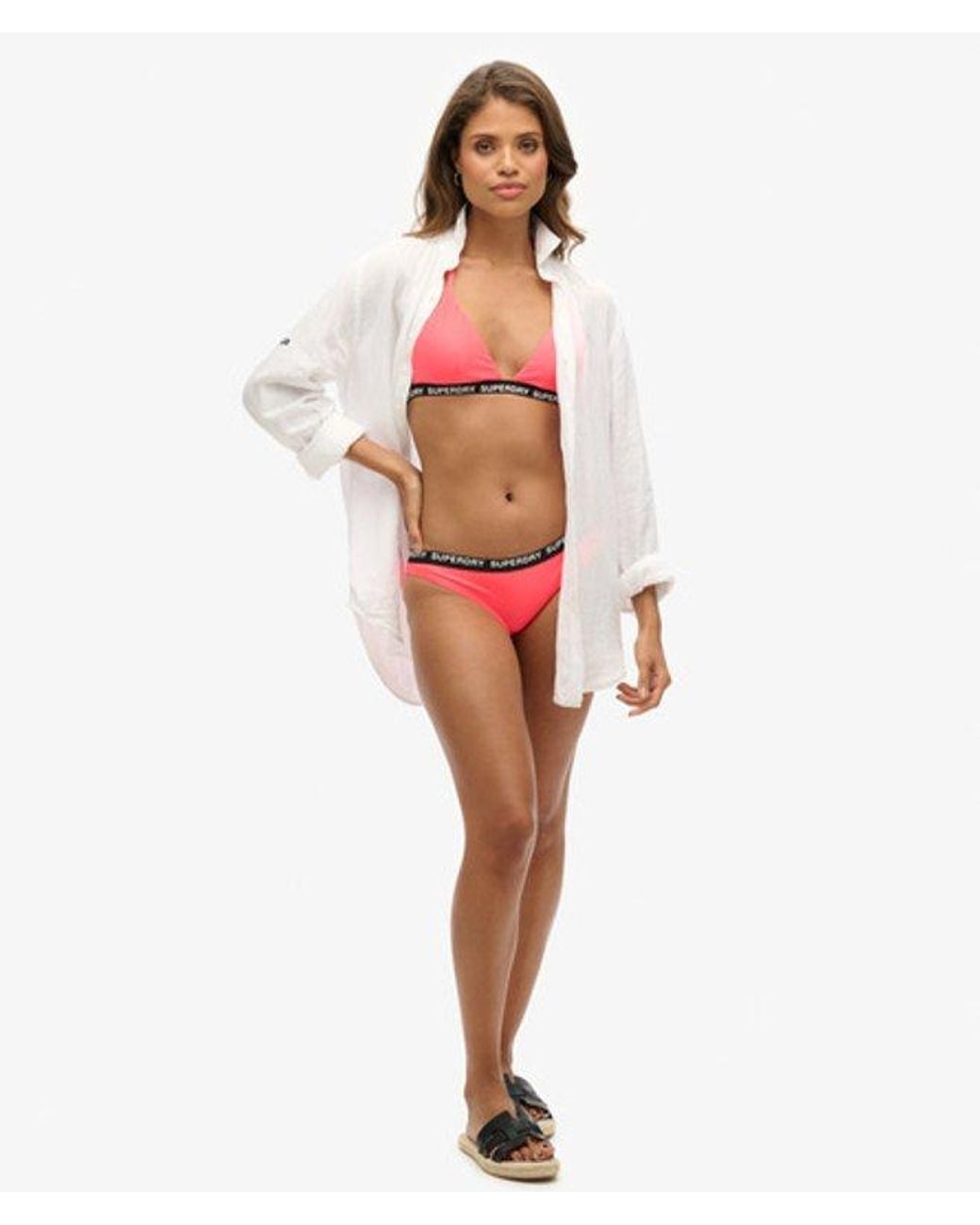 Superdry Red & Co Elastic Classic Bikini Bottom