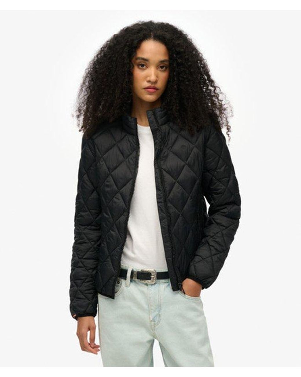 Superdry Black & Co Diamond Quilt Fuji Lite Jacket