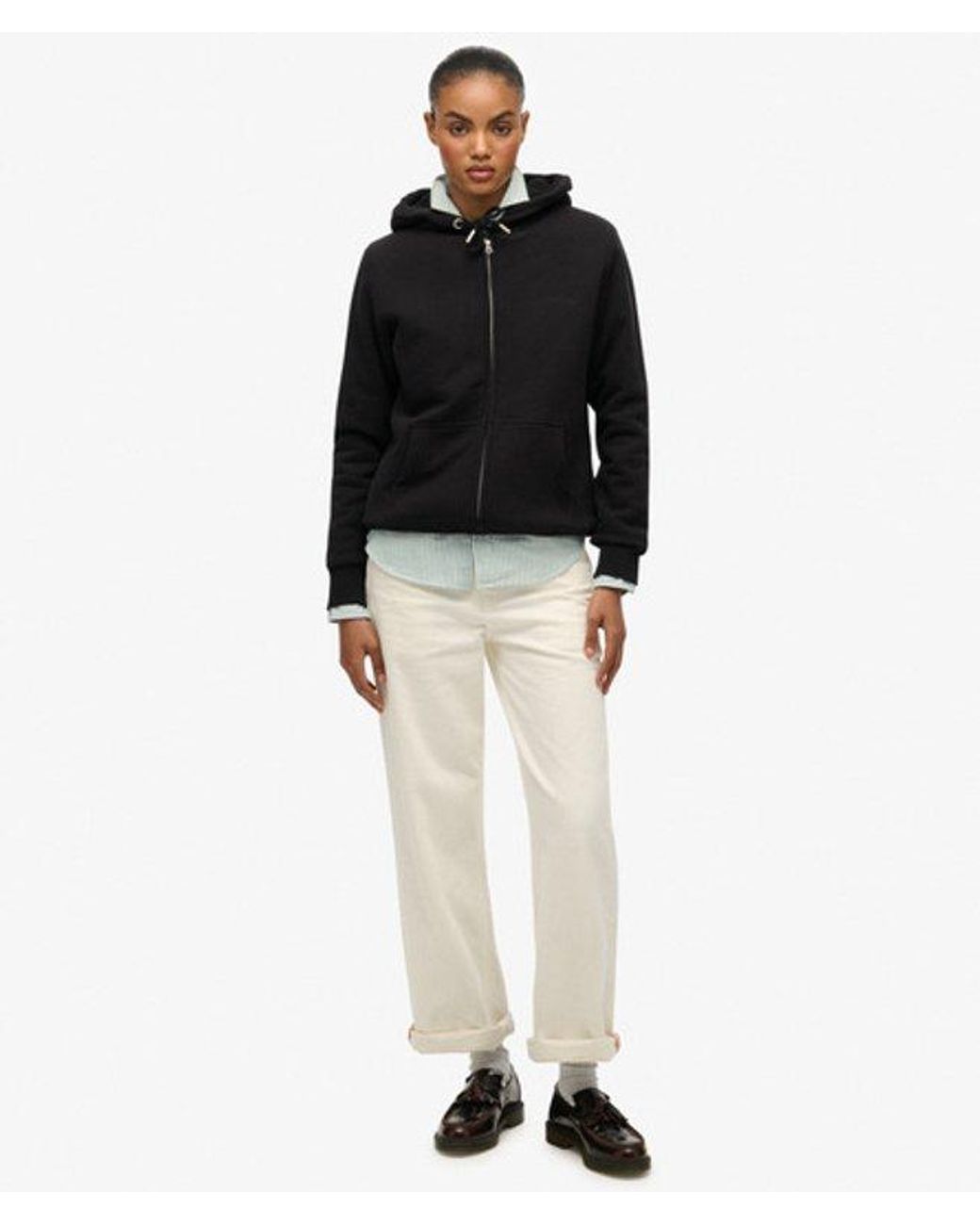 Superdry Black & Co Borg Lined Zip Hoodie