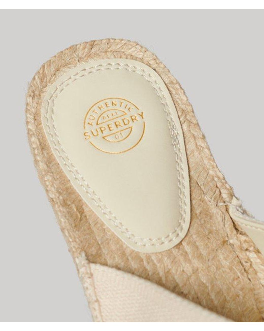 Superdry Metallic & Co Espadrille Cross Strap Sliders