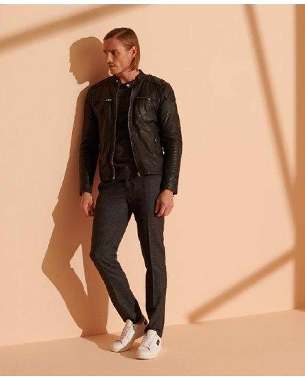 moto racer leather jacket