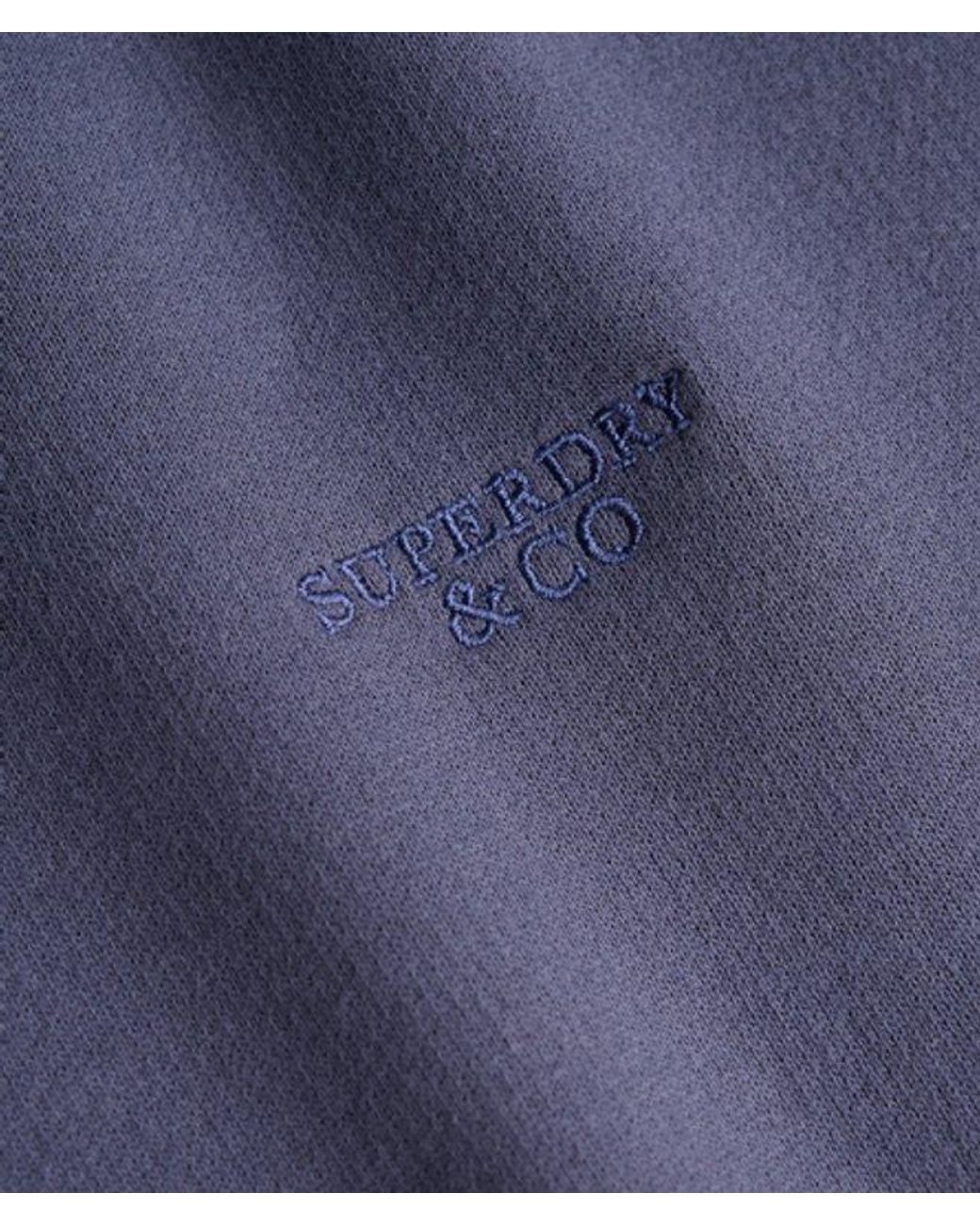 Superdry Blue & Co Essential Stacked Logo Crew Sweatshirt for men