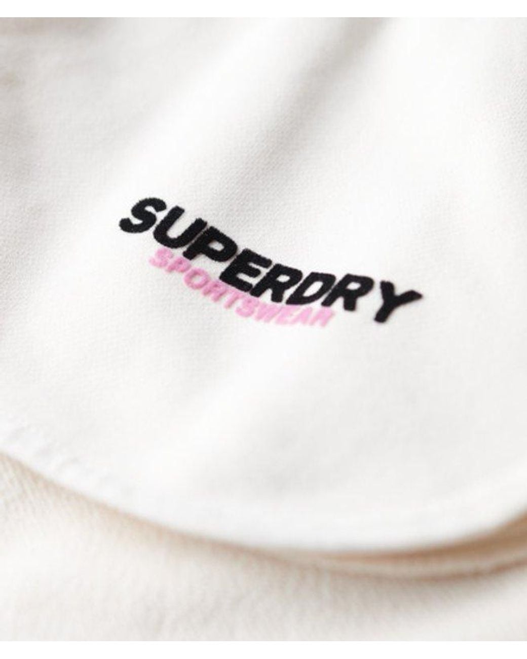 Superdry White Embroidered Sportswear Logo Racer Shorts