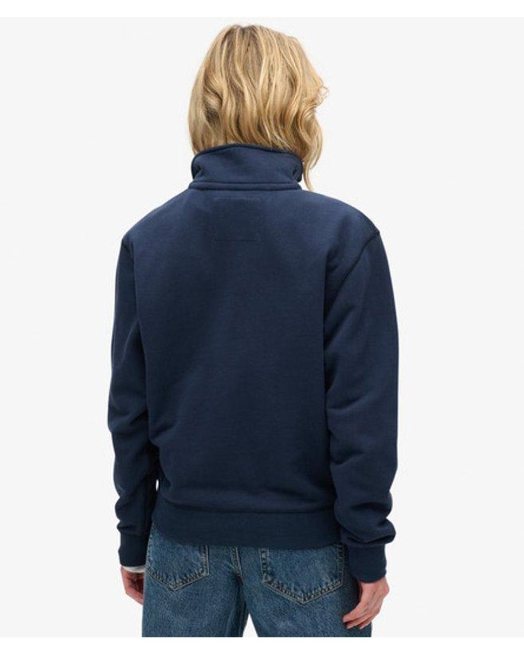 Superdry Blue Athletic Essentials Half Zip Sweatshirt