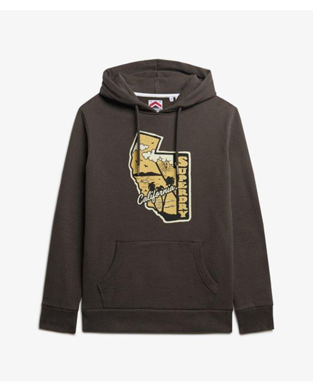 Superdry Gray Vintage Travel Hoodie for men