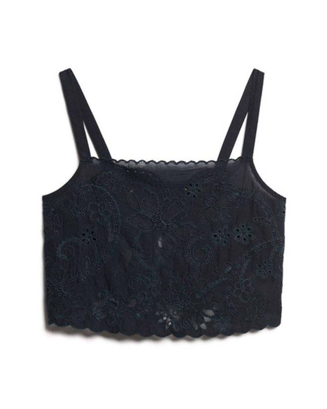 Superdry Blue & Co Ibiza Embroidered Cami Top