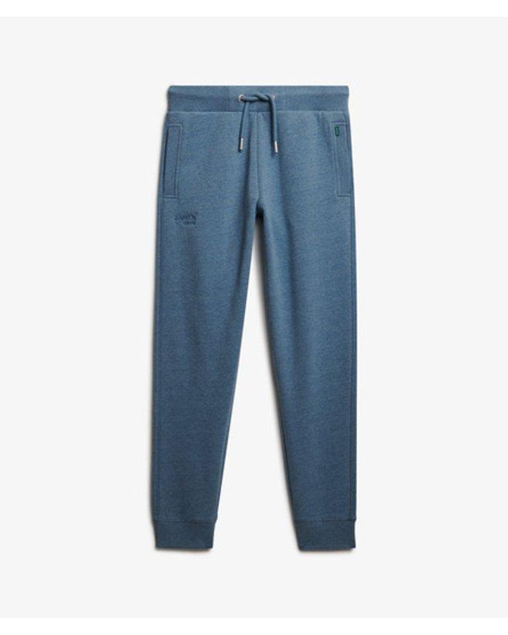 Superdry Blue & Co Vintage Logo Embroidered joggers for men