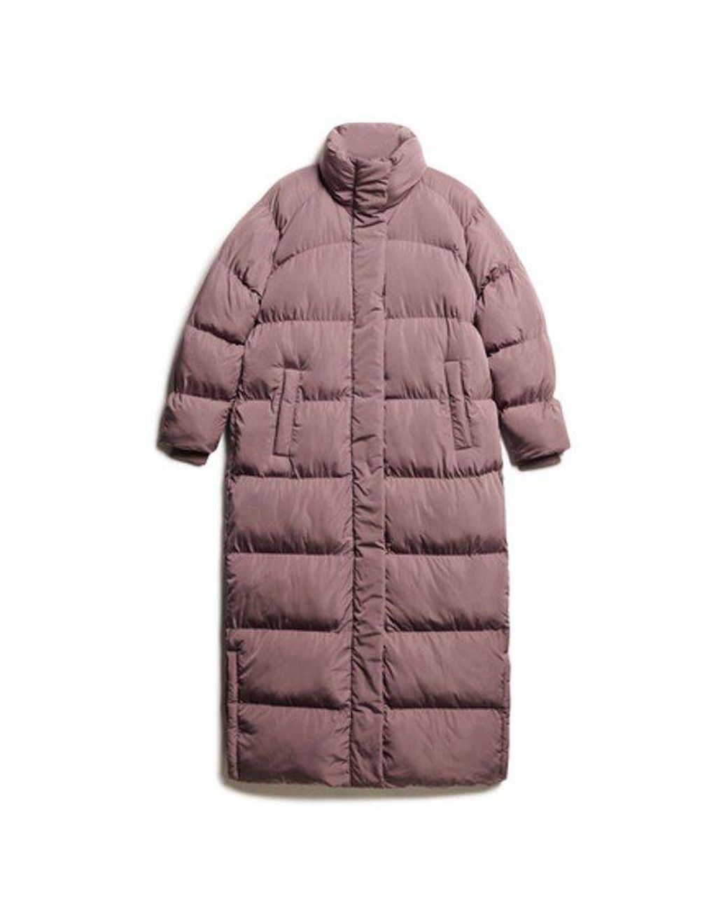 Superdry & Co Embroidered Logo Maxi Long Puffer Coat