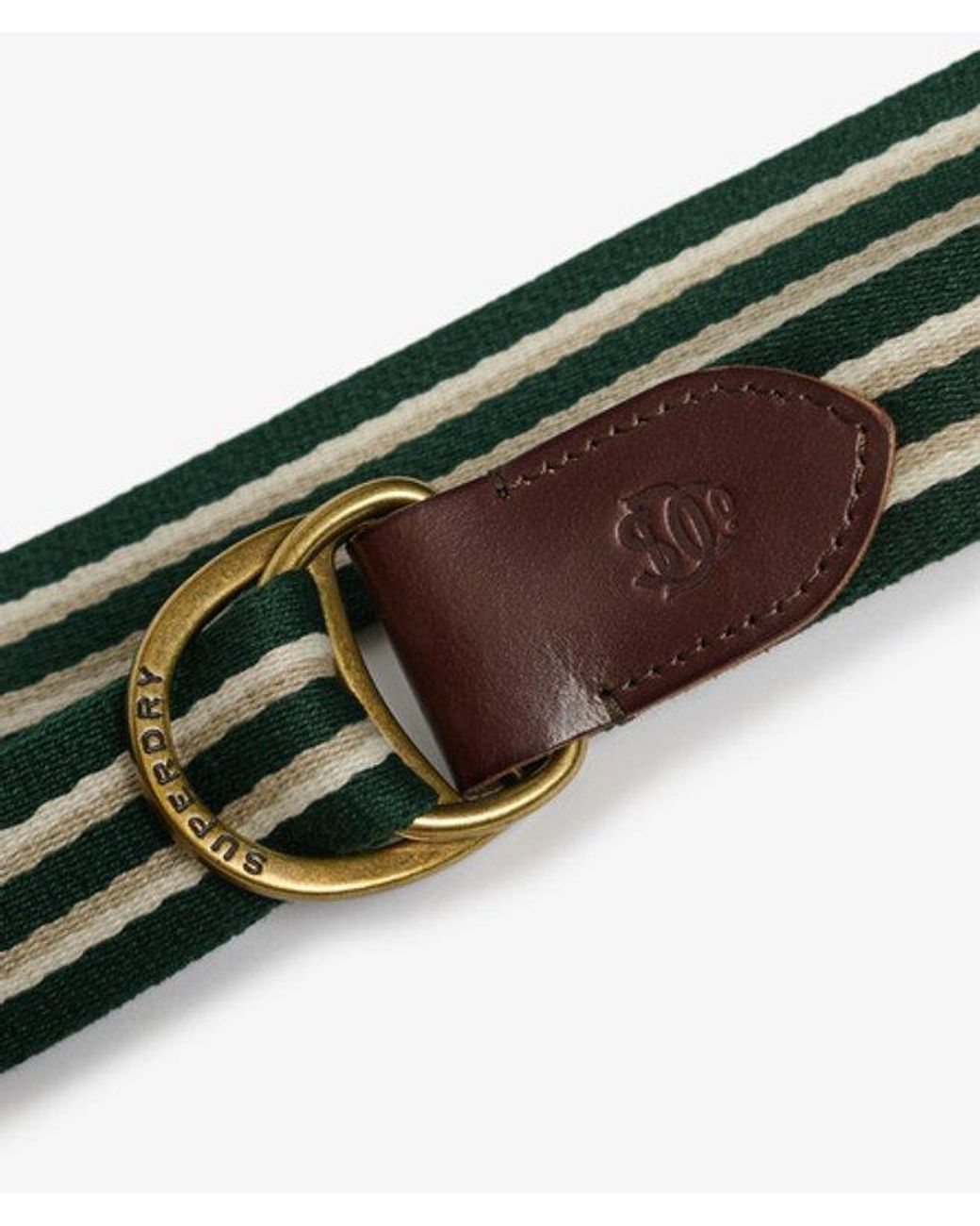 Superdry Green & Co Heritage Stripe Webbing Belt for men