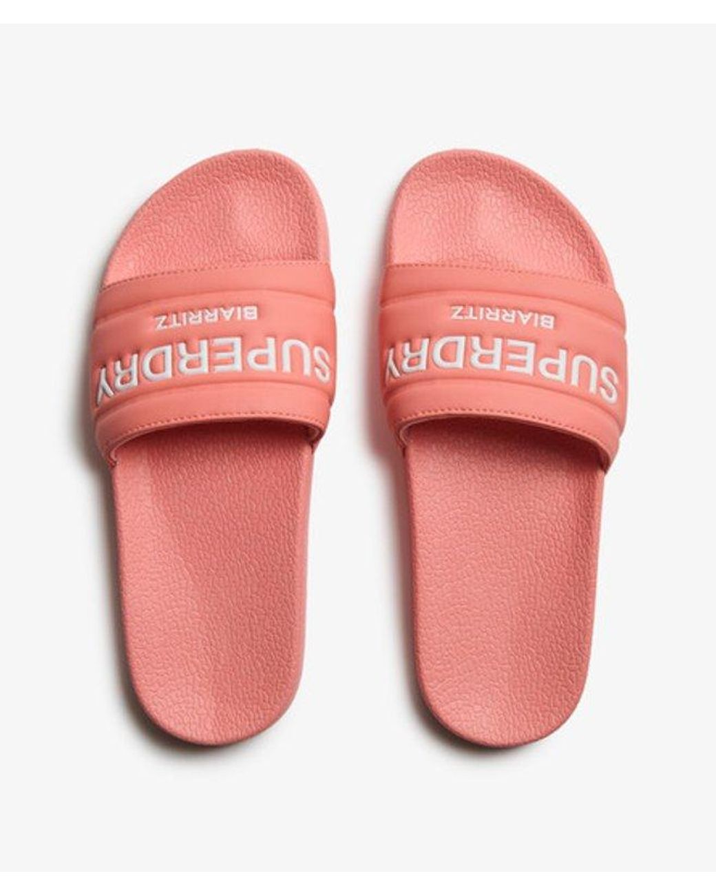 Superdry Pink & Co Destination Pool Sliders