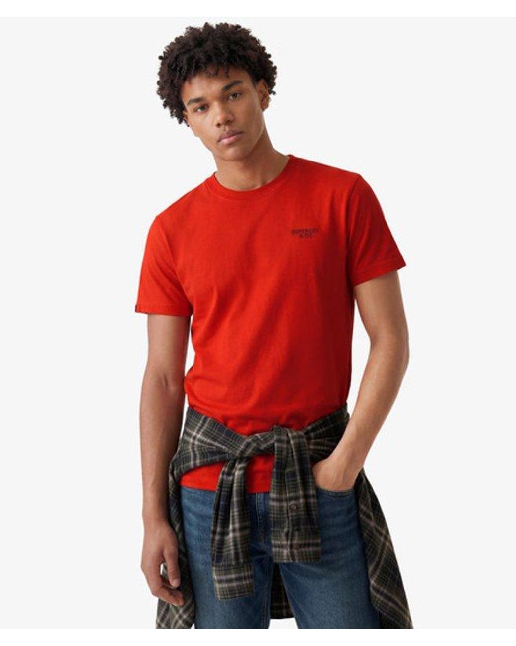 Superdry Red & Co Essential Stacked Logo Embroide for men