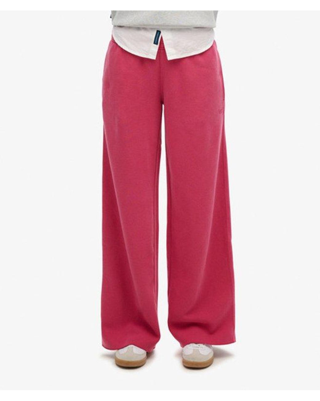 Pantalon Superdry Femme Rouge – Taille S, Coupe Bootcut, Coton, Occasion