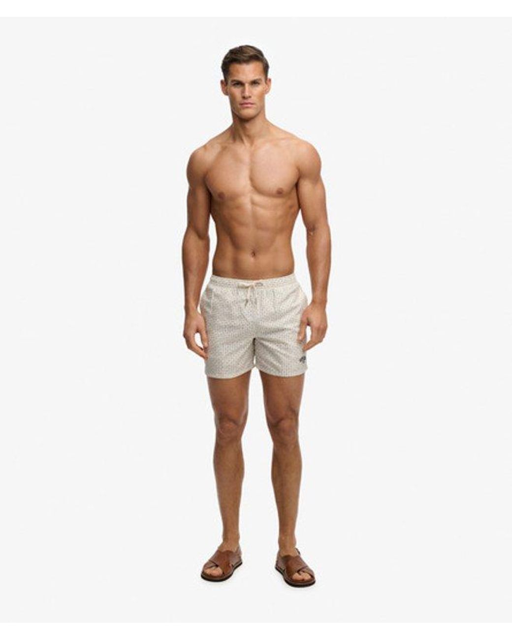 Superdry Blue & Co Premium Printed 15-inch Swim Shorts for men
