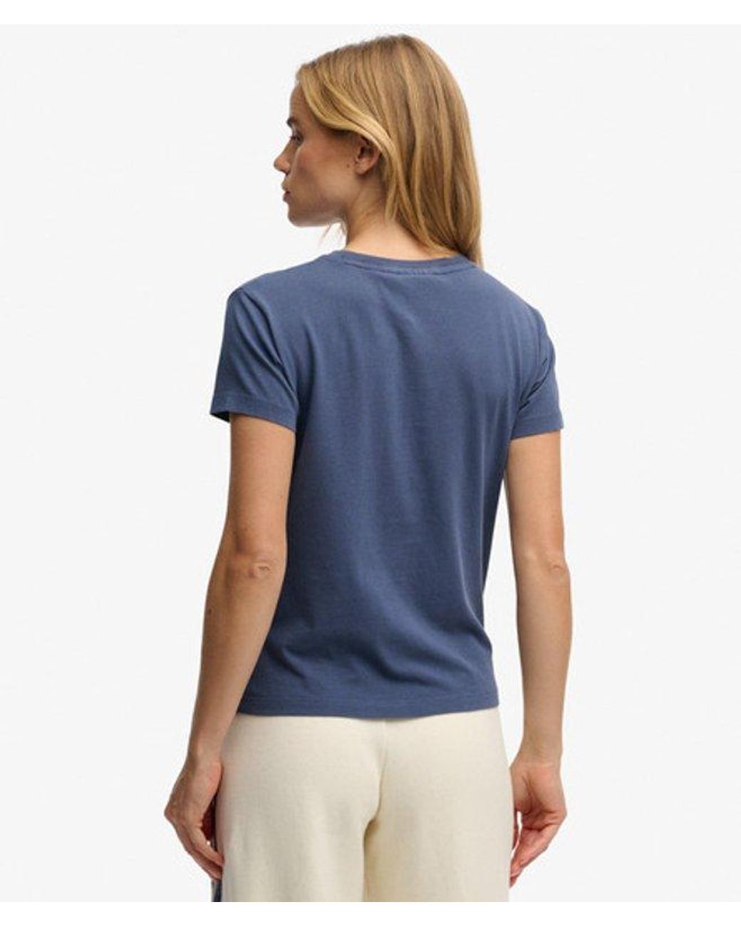 Superdry Blue & Co Essential Logo Fitted T-shirt