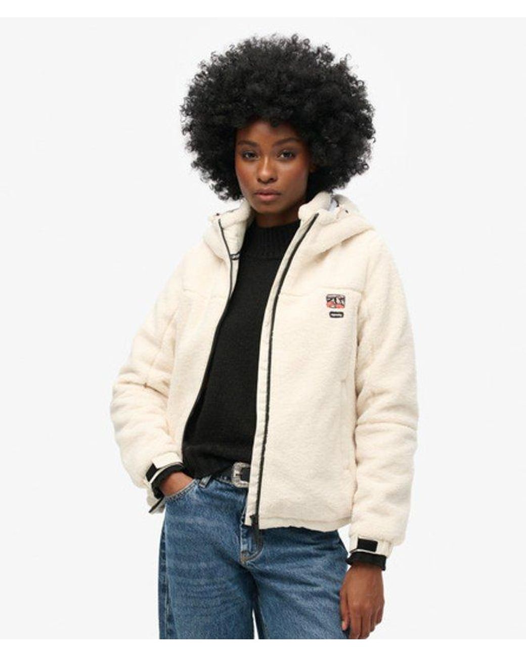 Superdry Natural & Co Classic Hooded Borg Trekker Jacket
