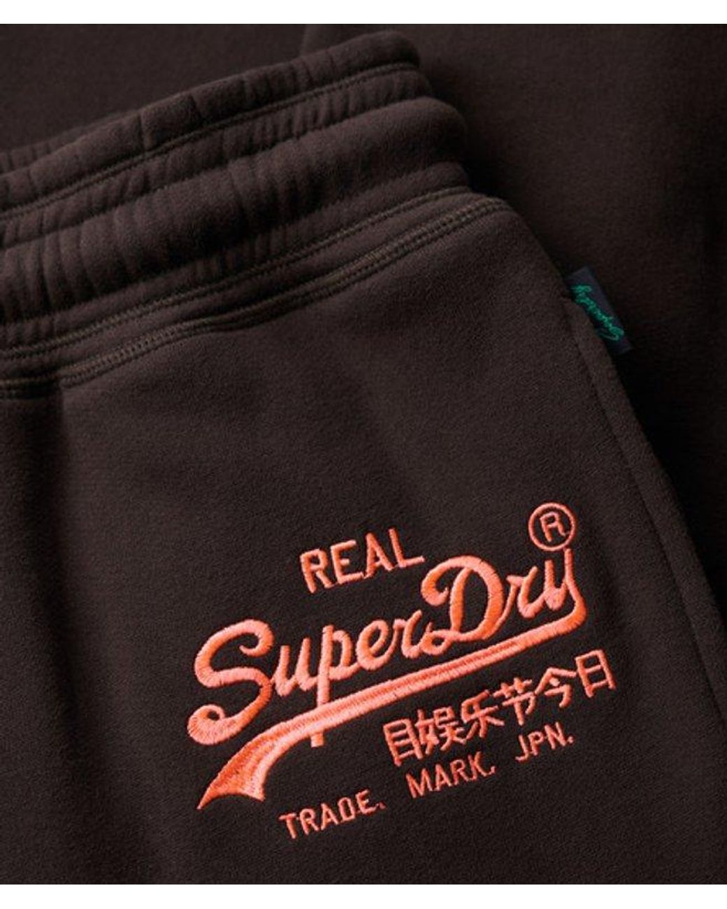 Superdry Pink & Co Ladies Classic Embroidered Neon Vintage Logo Low Rise Flare joggers