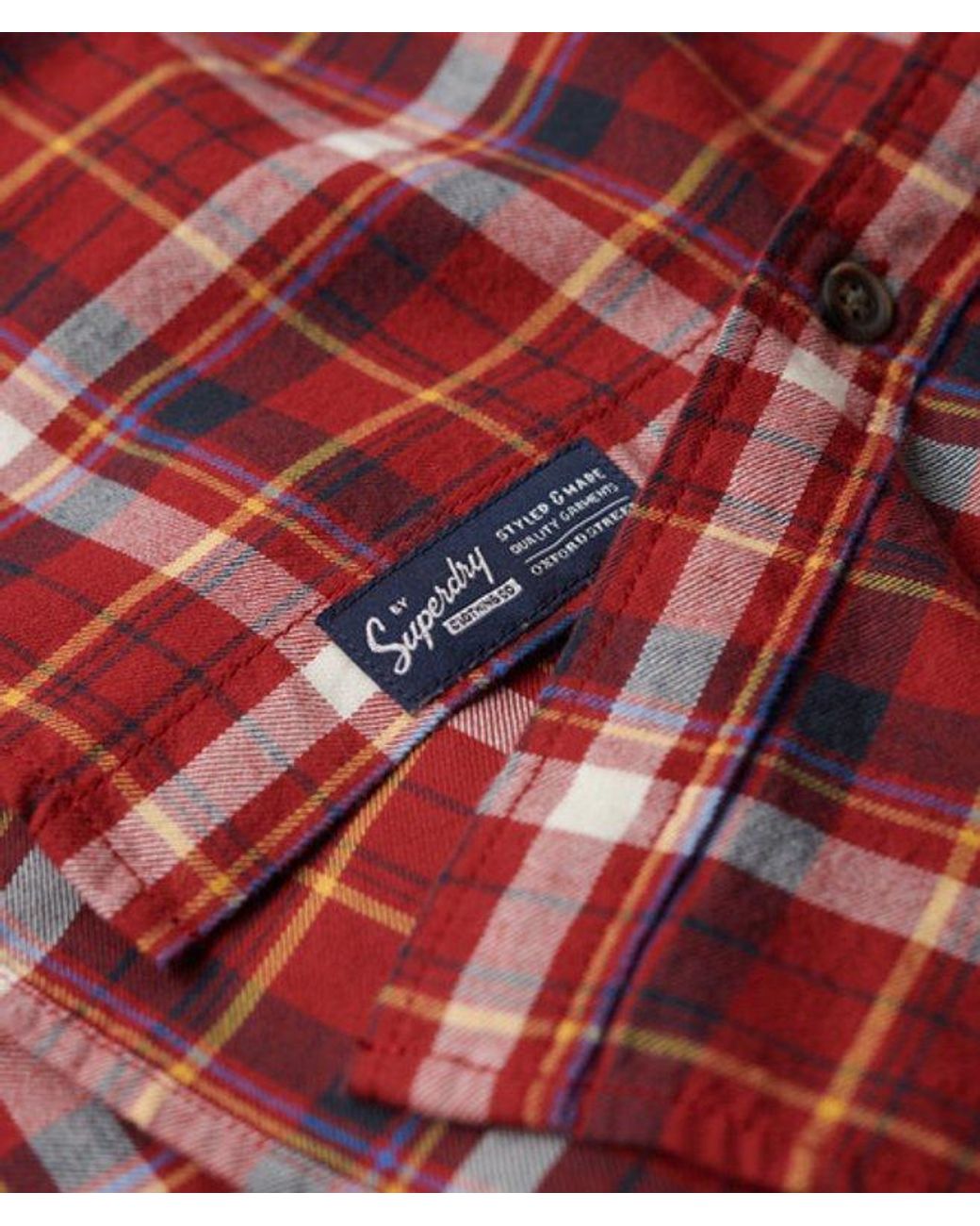 Superdry Red & Co Organic Cotton Vintage Check Shirt for men