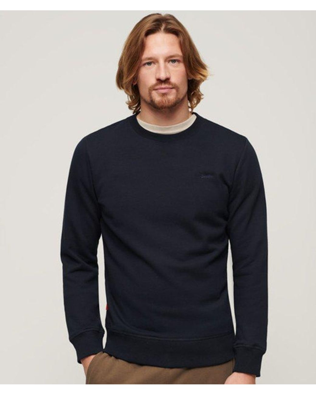 Superdry Blue & Co Essential Logo Crew Sweatshirt for men