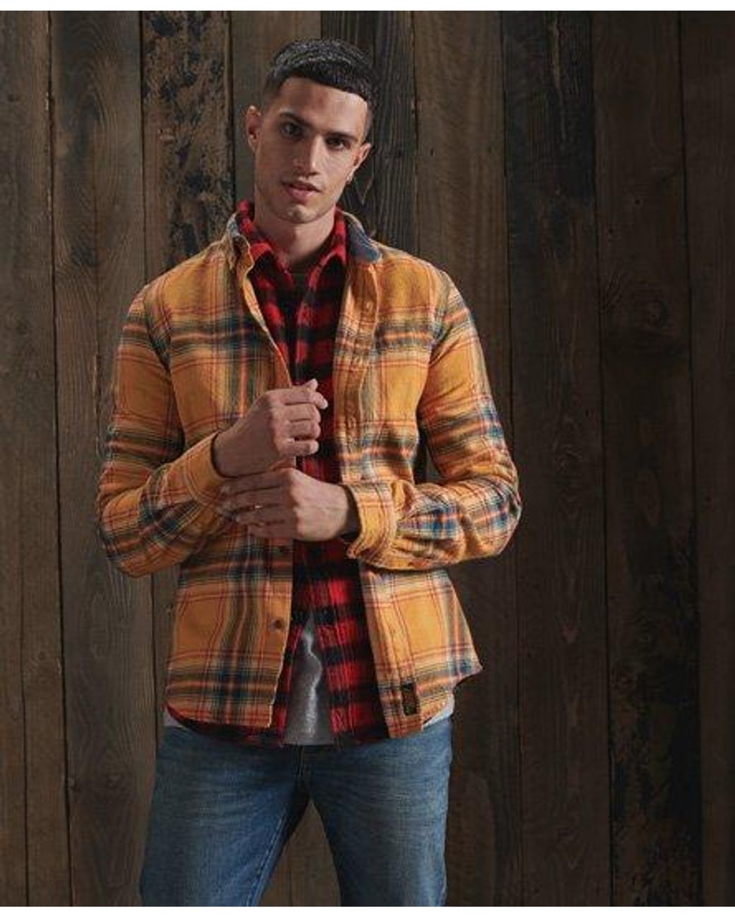 Superdry Heritage Lumberjack Shirt in Yellow for Men | Lyst