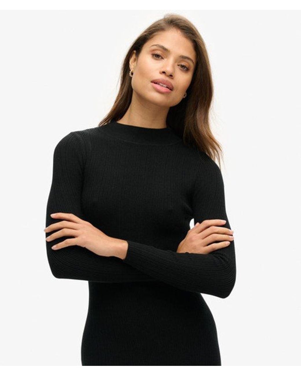 Superdry Black & Co Backless Bodycon Midi Dress