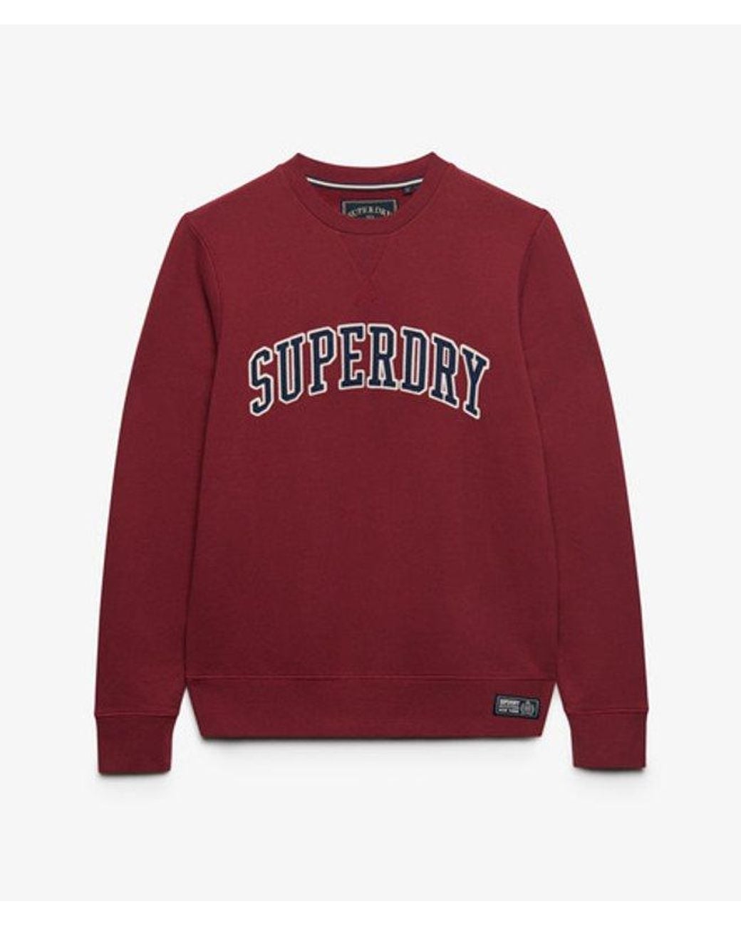 Superdry Red & Co Athletic Applique Relaxed Crew Sweatshirt for men