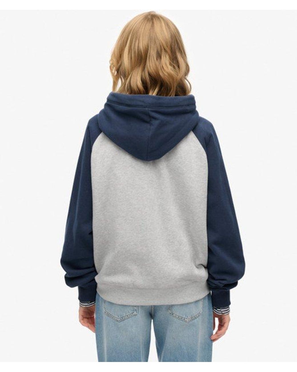 Superdry Blue & Co Essential Logo Raglan Zip Hoodie